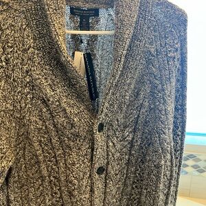 Banana Republic Brown Cable-Knit Cardigan Sweater